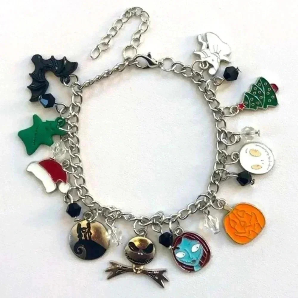 The Nightmare Before Christmas Themed Charm Bracelet Nwt
